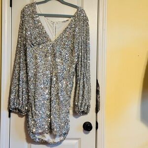 Stunning fully sequined mini dress